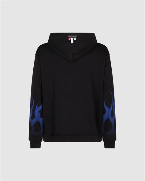 Black Hoodie With Blue Flames Vision Of Super