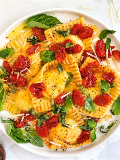 Cheese Ravioli With Light Cherry Tomato Sauce Fettys Food Blog