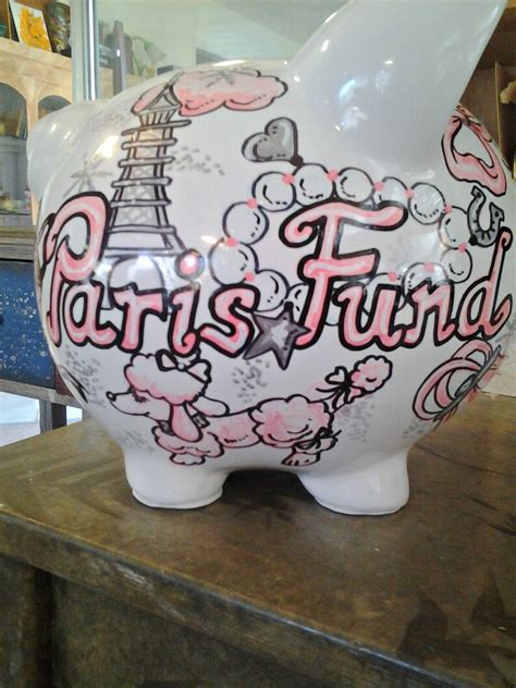 Personalized Piggy Bank Paris French Ooola La Design Girls Etsy