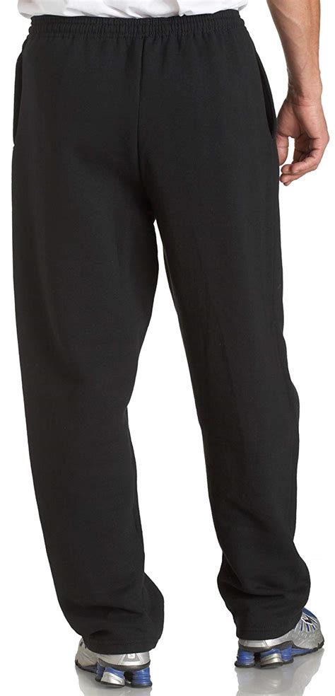 Russell Athletic Mens Dri Power Open Bottom Sweatpants With Black