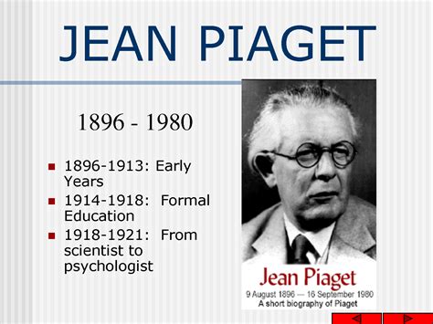 Jean Piagets Cognitive Development Theory Who Is Jean Piaget