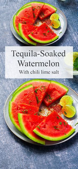Tequila Soaked Watermelon With Chili Lime Salt Euphoric Vegan