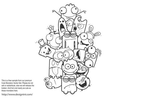 Free Cute Vector Monsters