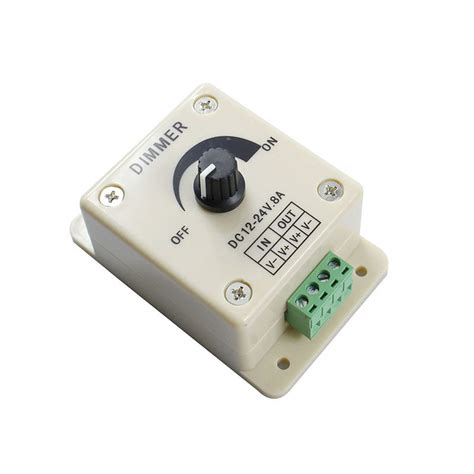 Led Dimmer Dc 12v 24v 8a Adjustable Brightness Dimmer Controller Switch