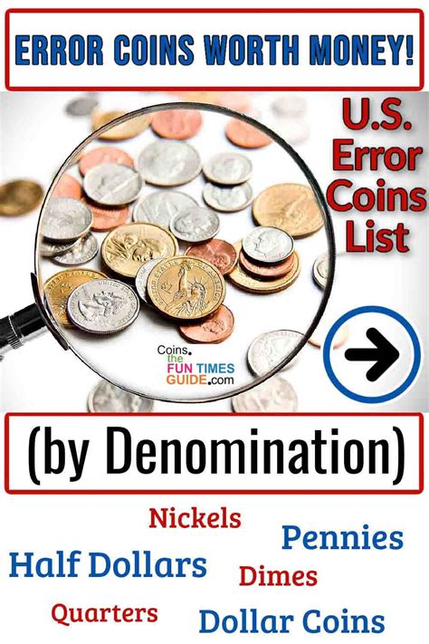 Us Error Coins List By Denomination Us Coins Guide