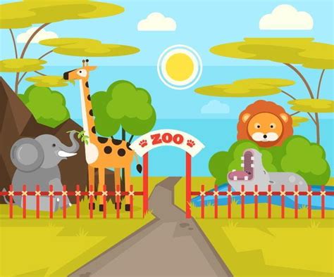 Cartoon Zoo Design Vectors Ai Uidownload