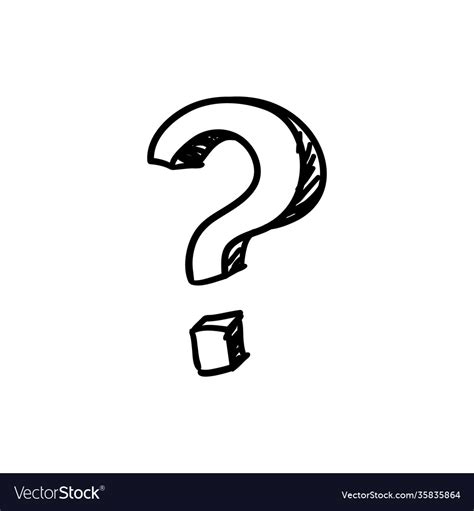 Doodle Question Mark Royalty Free Vector Image