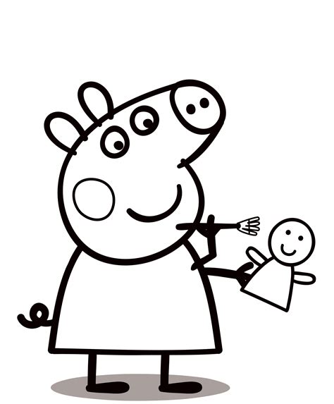 Peppa Pig Coloring Book Free Coloring Page