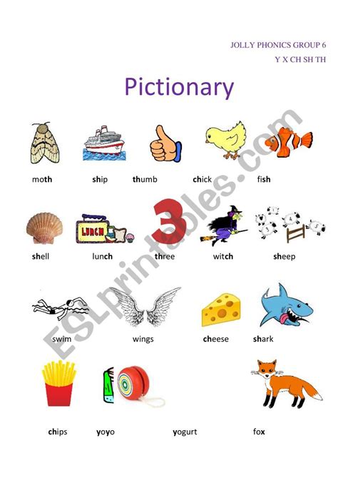 Jolly Phonics 6 Sounds Group Pictionary Esl Worksheet By Riso
