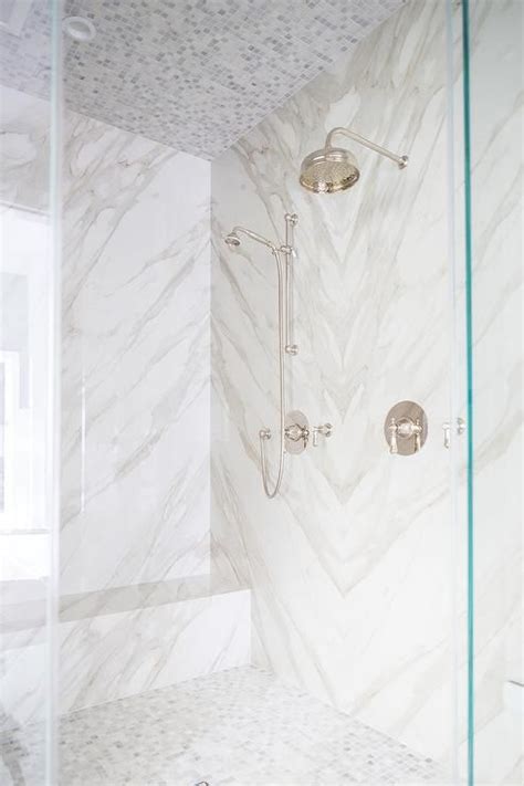 Mosaic Marble Tiled Shower Ceiling Shower Ceilings Bathroom Shower