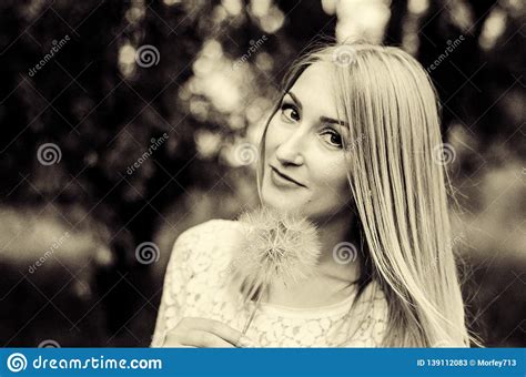 Beautiful Blonde Outdoors Stock Image Image Of Blonde