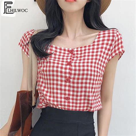 Cute Sweet Tops Women Fashion Summer Korean Japan Design Slim Small Blouse Shirts Girls Button