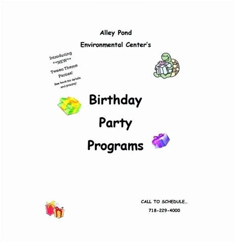 Planning a party for yourself or a friend is easier said than done. Birthday Party Program Template Fresh Birthday Program Template format Free Download Party ...