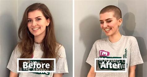 30 before and after pics of people who cut off their long hair and donated it to cancer patients