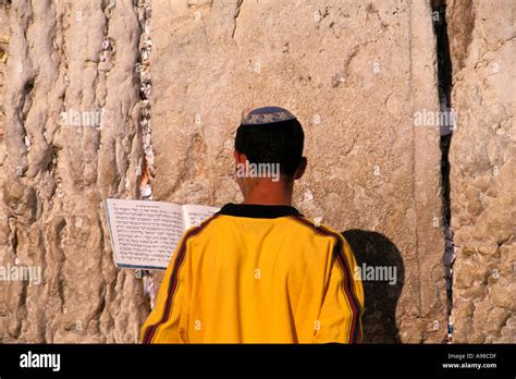 Israel Jerusalem Prayers Western Wall Stock Photo Alamy