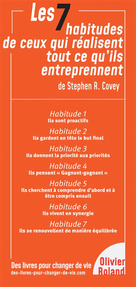 Domicile, et y seront comme ceux qui réussissent. Les 7 habitudes de ceux qui réalisent tout ce qu'ils ...