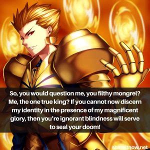 Best Gilgamesh Quotes From Fate Zero Share It Now