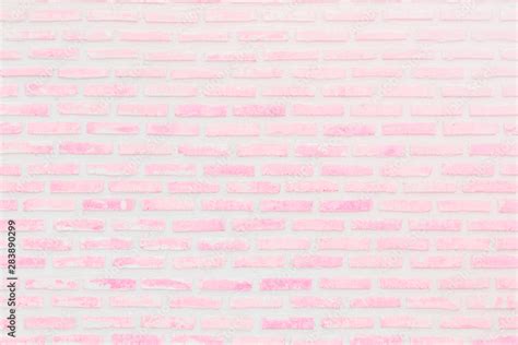 Abstract Pastel Pink And White Brick Wall Texture Background Pre