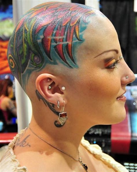 Cool Head Tattoos For Women Styles Time Head Tattoos Scalp Tattoo