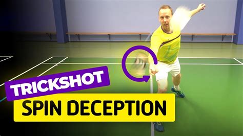Badminton Trick Shot Spin Deception Youtube