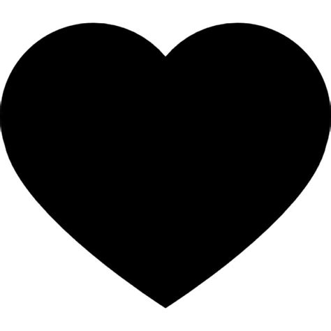 Heart Black Shape For Valentines Icons Free Download