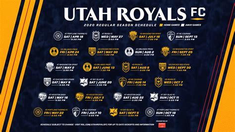 Utah Royals Fc Unveils 2020 Schedule Real Salt Lake