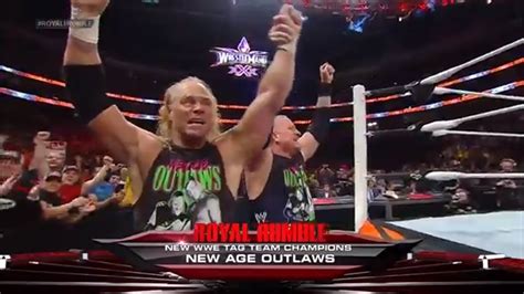 New Age Outlaws Win The Tag Team Championships Wwe Royal Rumble 2014