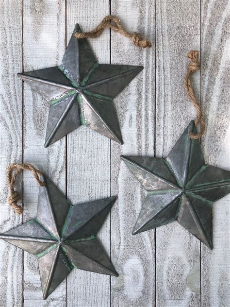 Copper Star Ornaments Set Of 3 The Shabby Tree