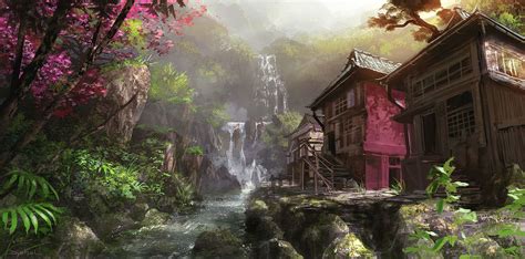Djahal Concept Artist Matte Painter Japanese Landscape Fantasy
