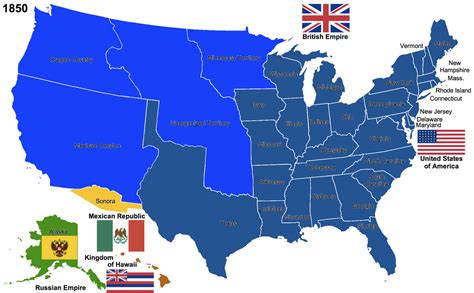 The United States 1850 By Hillfighter On Deviantart