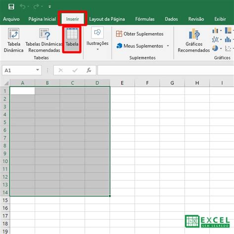 Como Fazer Tabelas No Excel → Passos De Como Criar Uma Tabela