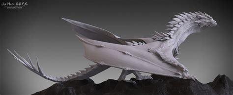 Artstation Spiky Dragon Digital Sculpture Jia Hao Rheagar Targaryen