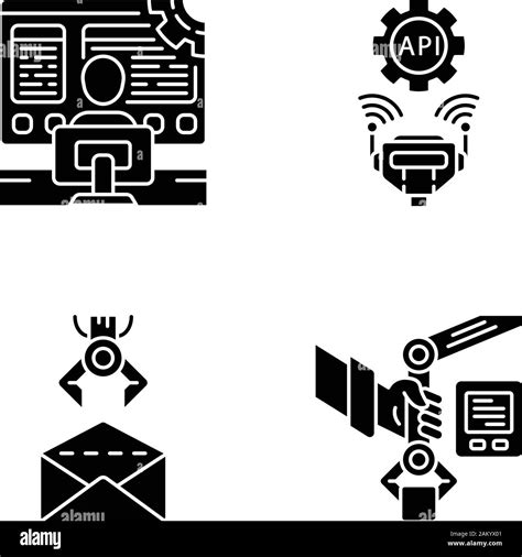 Iconos De Glifos Del Epr Automatizaci N Del Proceso De Rob Tica