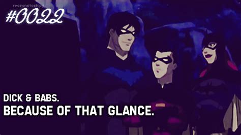 Young Justice Dick And Babs Barbara Gordon And Dick Grayson Photo