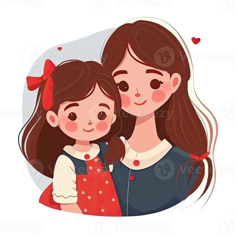 Mother And Daughter Cartoon 22918402 Png