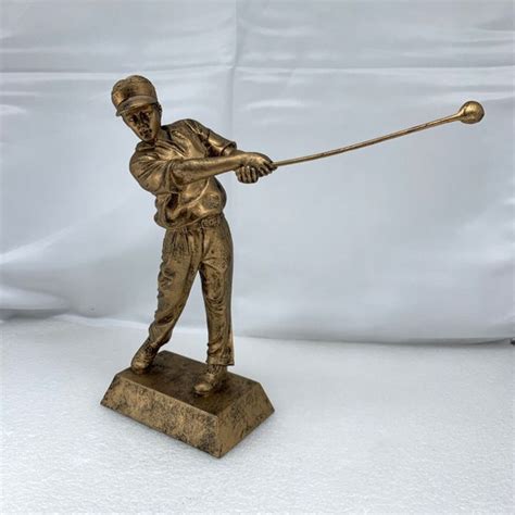 Vintage Golfer Statue Etsy