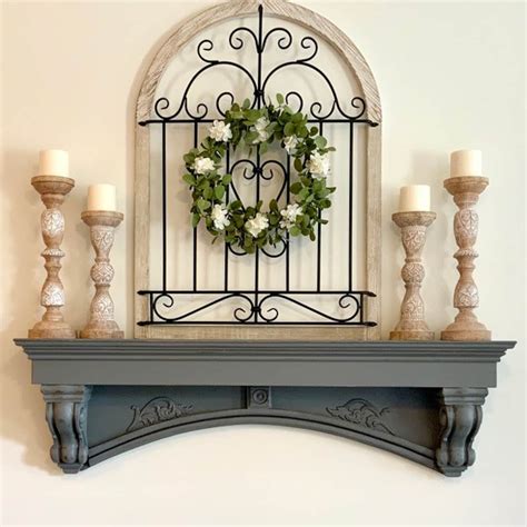 Vintage Mantle French Country Mantle With Corbels Fireplace Etsy