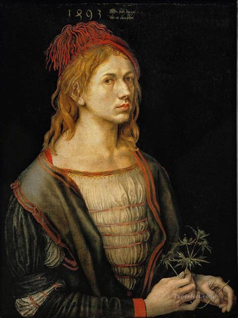 Self Portrait At 22 Nothern Renaissance Albrecht Durer Painting In Oil