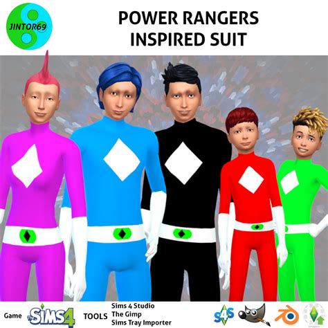 Power Rangers Inspired Costume Tights For Sims 4 By Jintor69 On Deviantart