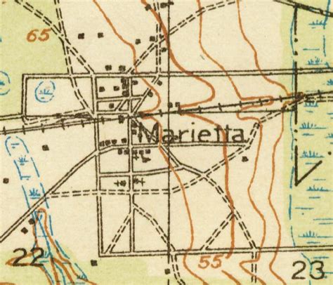 Map Of Marietta 1918 Florida
