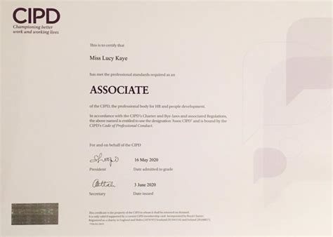 Lucy Kaye Assoc Cipd On Linkedin Finally Received My Cipd Associate