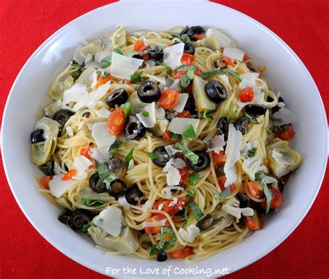 The chew recipes easy pasta recipes easy meals cooking recipes pasta ideas meal recipes chef recipes cooking time crockpot recipes. Angel Hair Pasta with Artichokes, Olives, Tomatoes, and ...