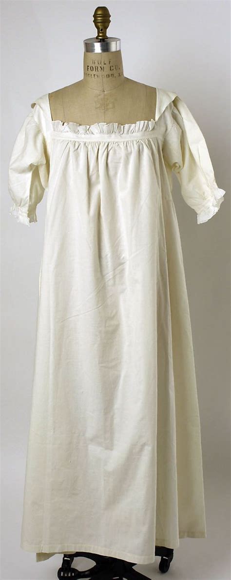 Nightgown American Or European The Met 1800s Fashion 19th Century