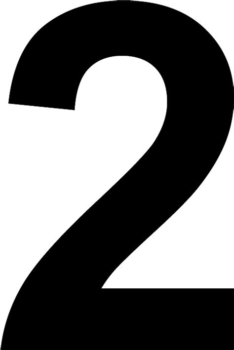 Number 2 Black And White Png Image Letter Art Design Numbers Black