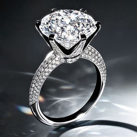 The Tiffany Setting Engagement Ring With Pav Diamond Band In Platinum