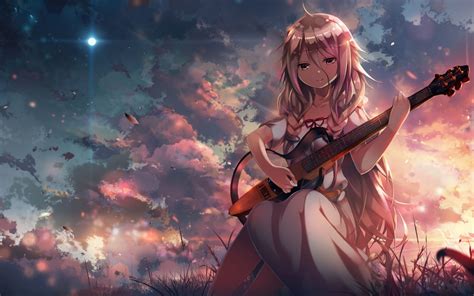 2736x1824 Resolution Female Anime Character Playing Guitar Hd