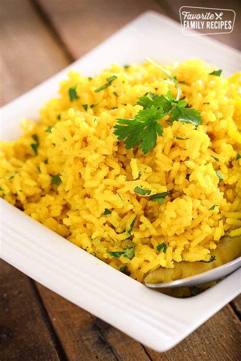 Yellow rice is simply a delicious rice recipe made with long grain rice and the flavor of saffron and turmeric. Super Easy Yellow Rice Recipe | Favorite Family Recipes