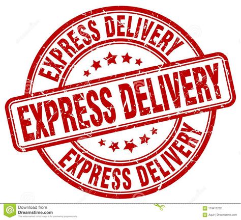 Express Delivery Red Stamp Stock Vector Illustration Of Grunge 119411232