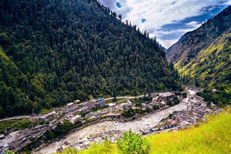 Aerial View Of Kullu Valley Naggar Himachal Pradesh Stock Photo