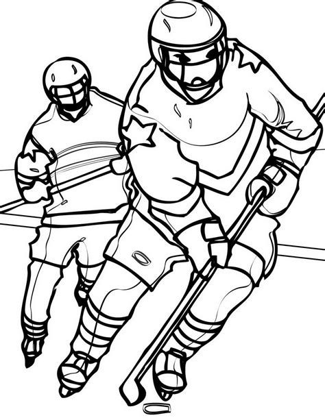 1 if you have javascript enabled you can click the print link in the top half of the page and it will automatically print the coloring page only. Hockey player coloring pages to download and print for free